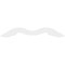 Ekena Millwork Pitch Midway Architectural Grade PVC Gable Pediment, 48"W x 14"H x 1"P (7/12) GPP048X014X100MID - alternate 2